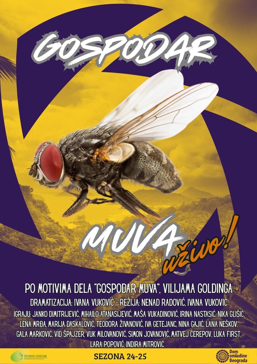 Plakat predstave Gospodar Muva - uživo